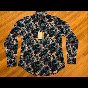 Robert Graham TRAPPED pattern. Classic Fit. Sz: S